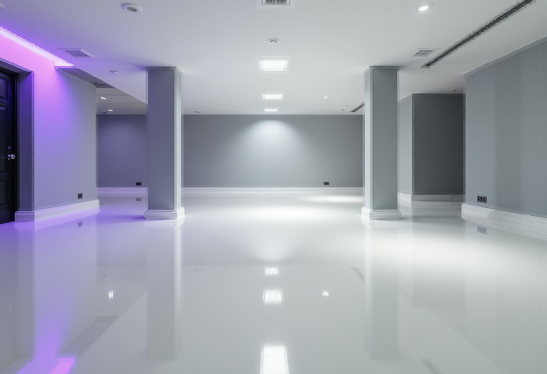 Basement gloss, lights doubled